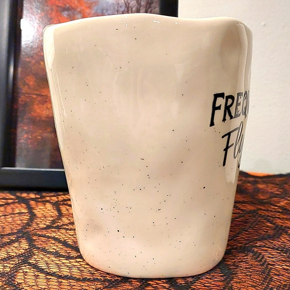 Black & Off-White "Frequent Flyer" Witchy Broom Handle Glossy Finish Mug NWT - Picture 3 of 8
